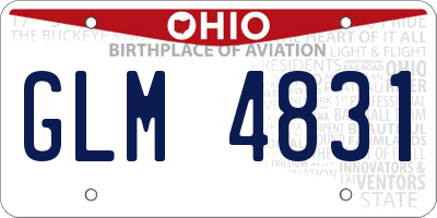 OH license plate GLM4831