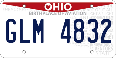 OH license plate GLM4832