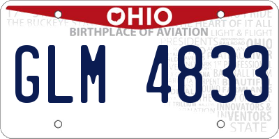 OH license plate GLM4833
