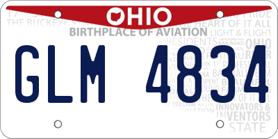 OH license plate GLM4834