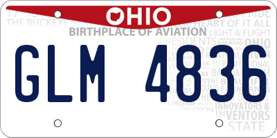 OH license plate GLM4836