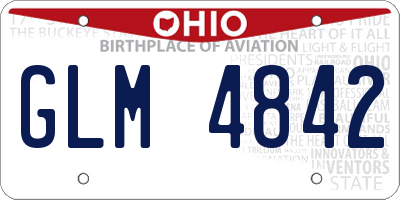 OH license plate GLM4842