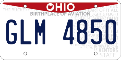 OH license plate GLM4850