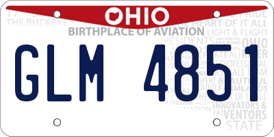OH license plate GLM4851