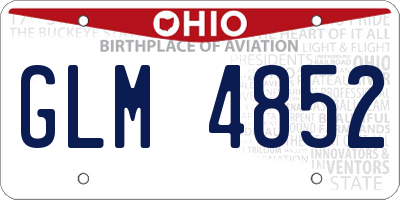 OH license plate GLM4852