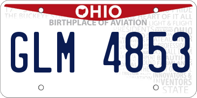 OH license plate GLM4853