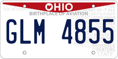 OH license plate GLM4855