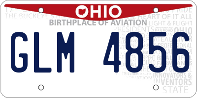OH license plate GLM4856