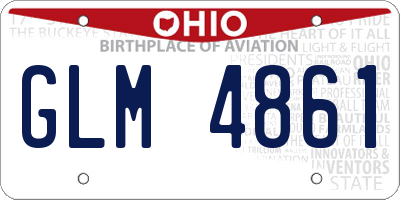 OH license plate GLM4861