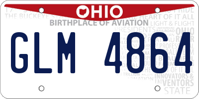 OH license plate GLM4864