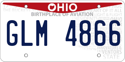 OH license plate GLM4866