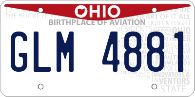 OH license plate GLM4881