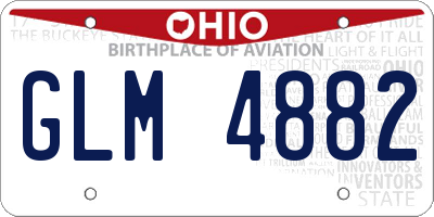 OH license plate GLM4882