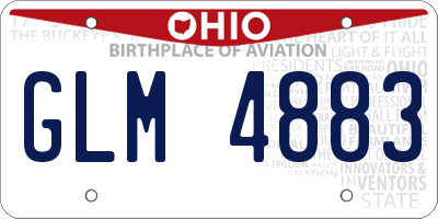 OH license plate GLM4883