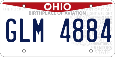 OH license plate GLM4884