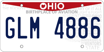 OH license plate GLM4886