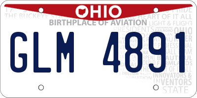 OH license plate GLM4891