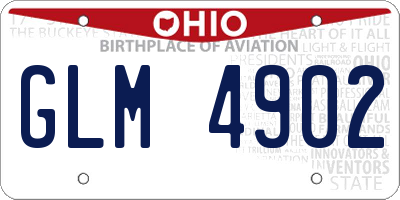 OH license plate GLM4902