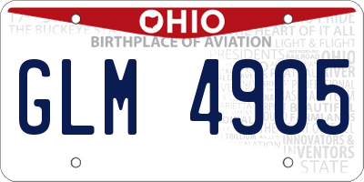 OH license plate GLM4905