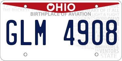 OH license plate GLM4908