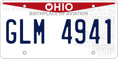 OH license plate GLM4941