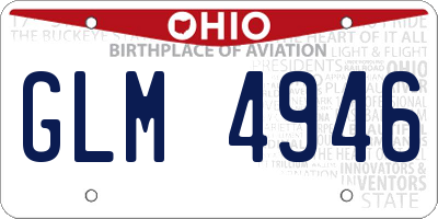 OH license plate GLM4946