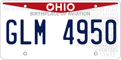 OH license plate GLM4950