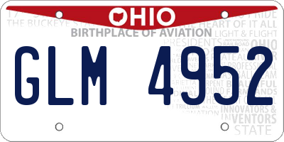 OH license plate GLM4952