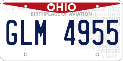 OH license plate GLM4955