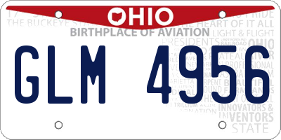 OH license plate GLM4956