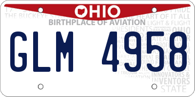 OH license plate GLM4958
