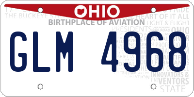 OH license plate GLM4968
