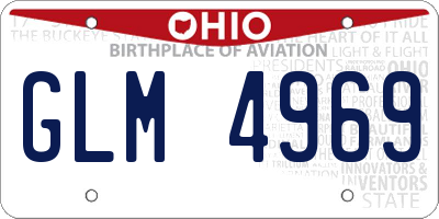 OH license plate GLM4969