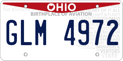 OH license plate GLM4972