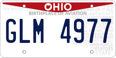 OH license plate GLM4977