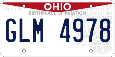 OH license plate GLM4978