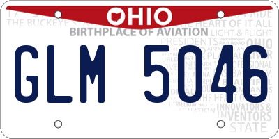 OH license plate GLM5046