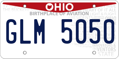 OH license plate GLM5050