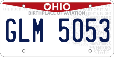 OH license plate GLM5053