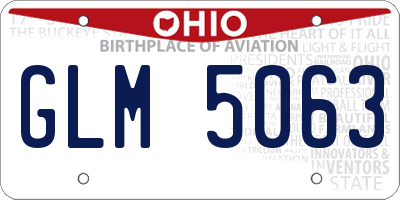 OH license plate GLM5063