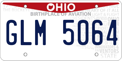 OH license plate GLM5064
