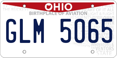 OH license plate GLM5065
