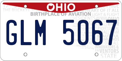 OH license plate GLM5067