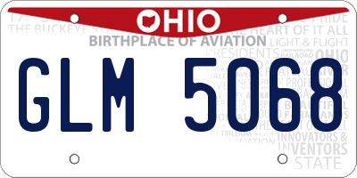OH license plate GLM5068