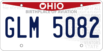 OH license plate GLM5082