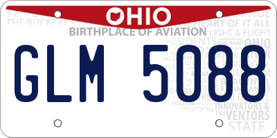 OH license plate GLM5088