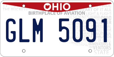 OH license plate GLM5091