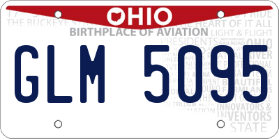 OH license plate GLM5095