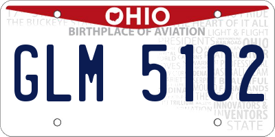 OH license plate GLM5102
