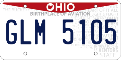 OH license plate GLM5105